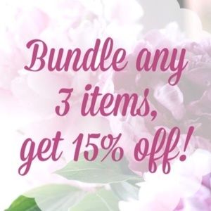 15% off 3 or more items!!